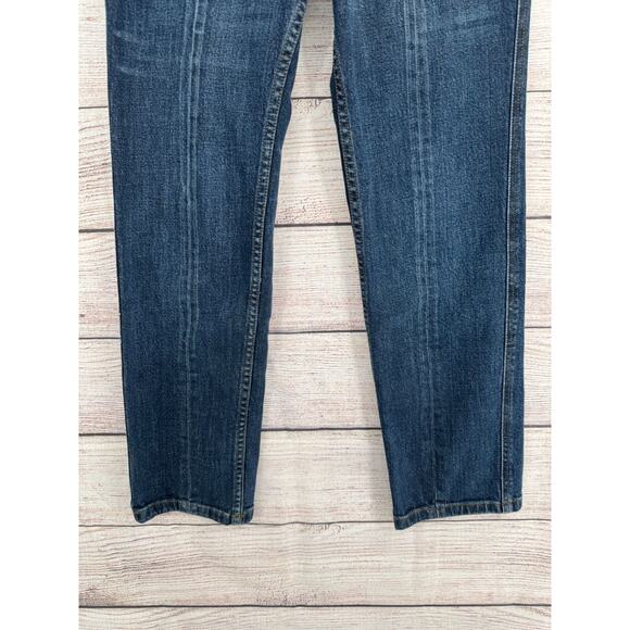 Pilcro Anthropologie Straight Leg Selvedge Mid Seam Jeans Women's 26 Blue - Picture 6 of 14